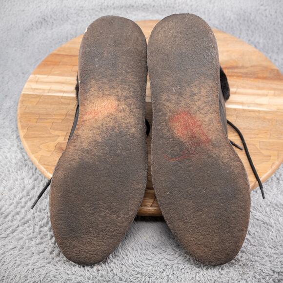 Botkier Winter Boots Black Leather Faux Fur Trim Round Toe Lace Up Size 10 M - Picture 8 of 8